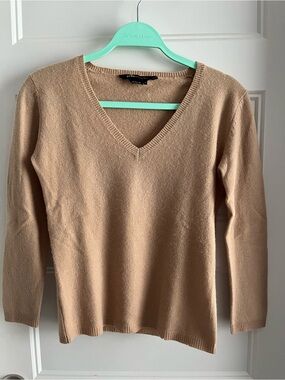 BCBGMaxAzria Women's V-Neck Sweater — Camel/Tan